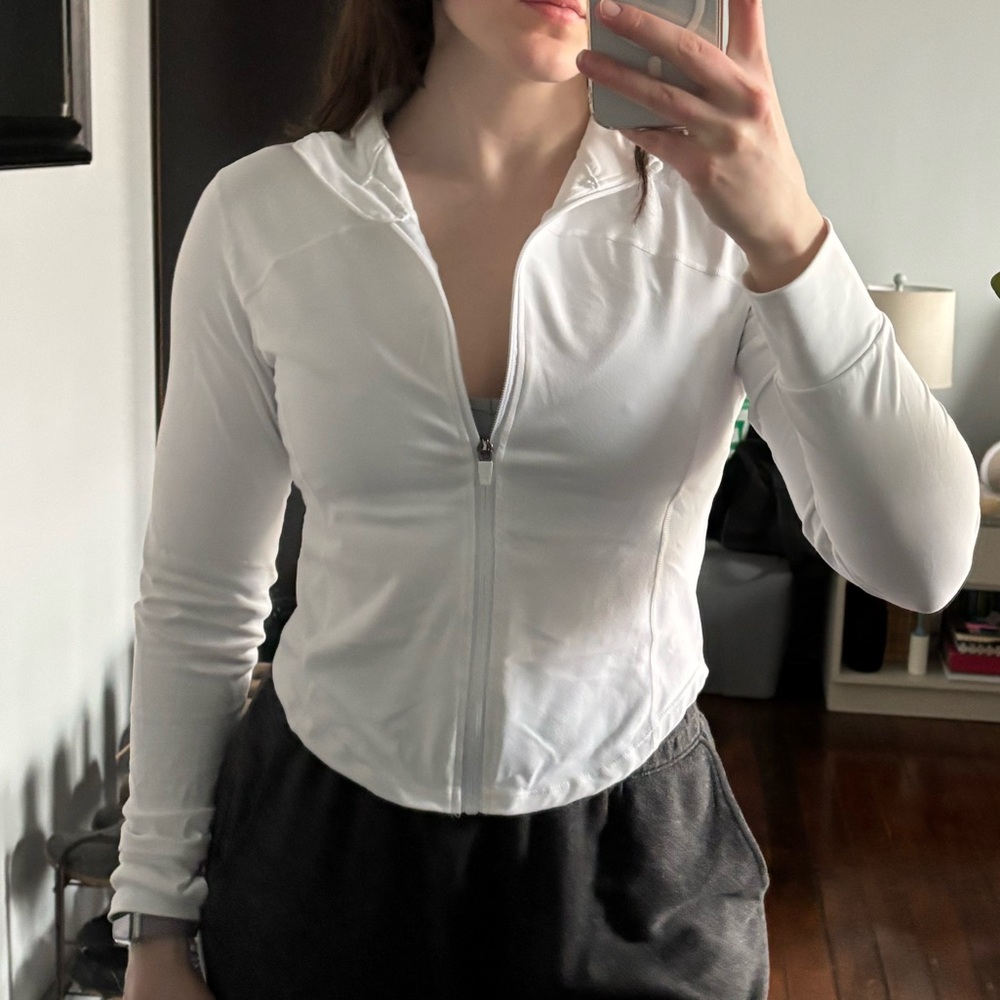 Cropped Workout Zip Up Jacket